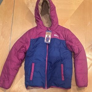 Eddie Bauer Reversible Girls Hooded Jacket Size 14/16